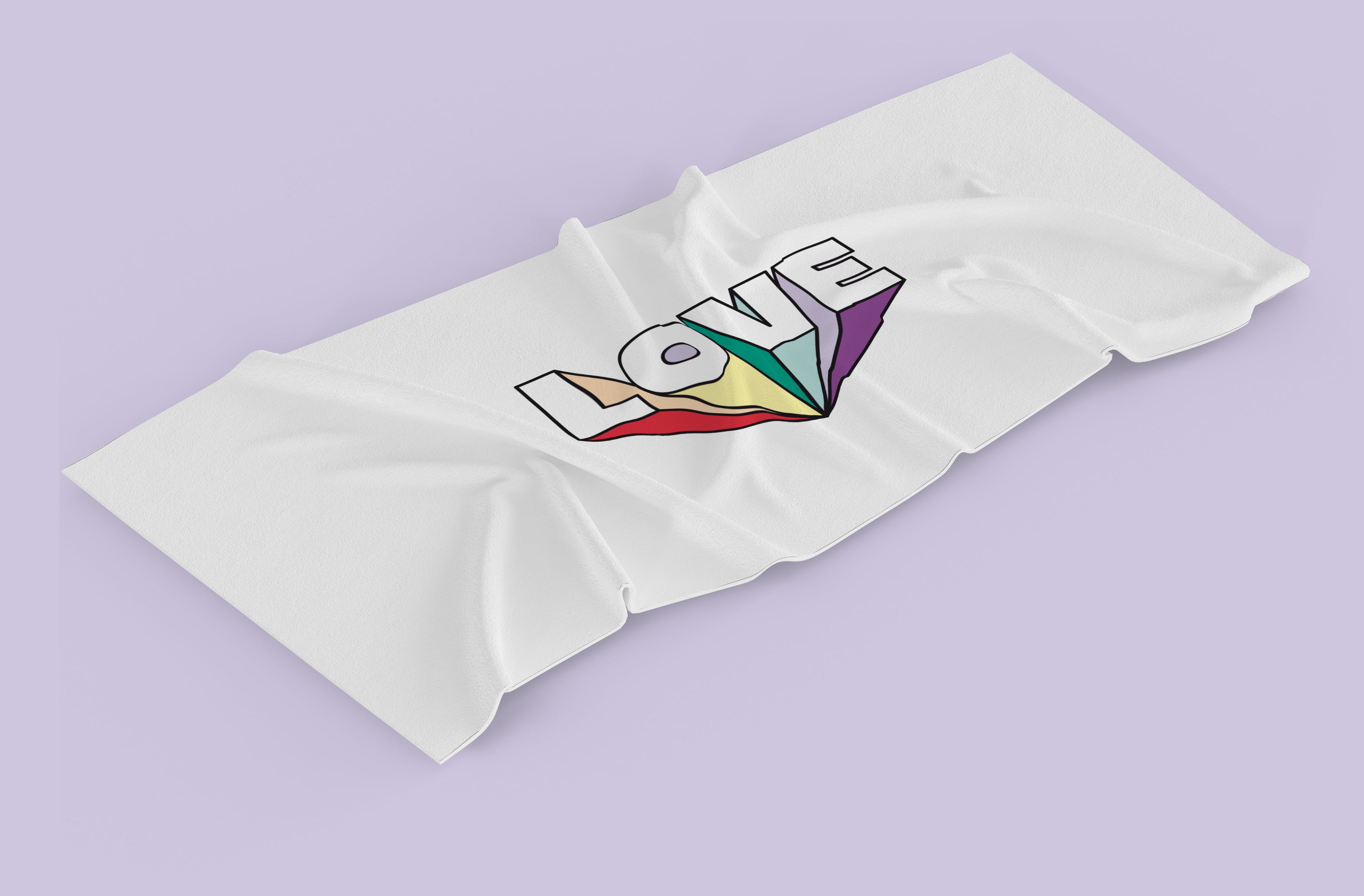 Toalla de secado rápido - Geometric Love LGBTIQ+