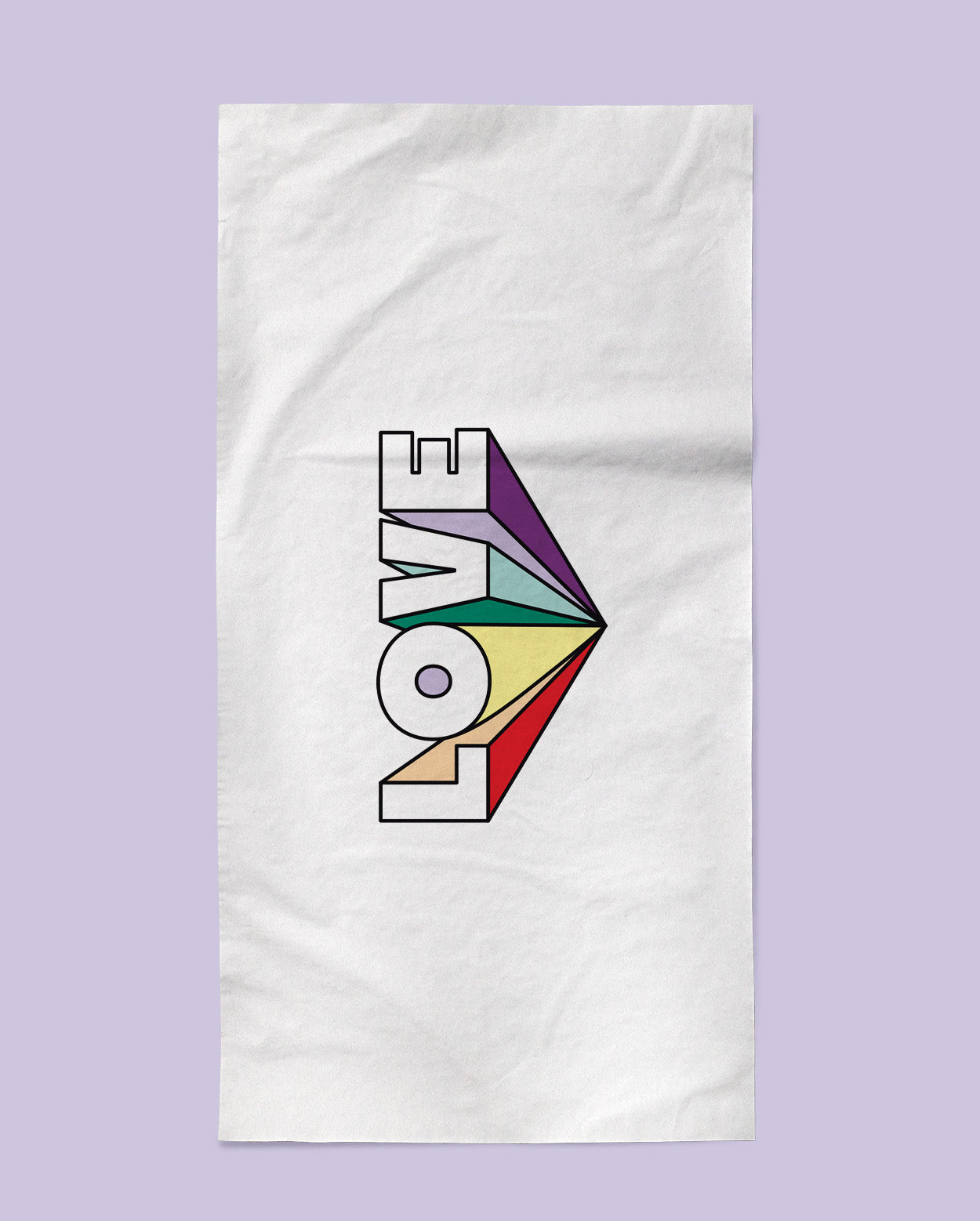 Toalla de secado rápido - Geometric Love LGBTIQ+